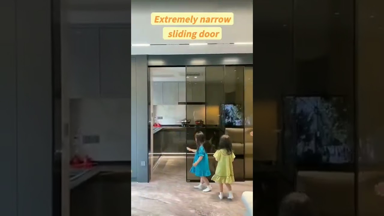 Minimalist alloy glass push-pull ultra-narrow door series 