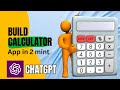 Calculator with ai for free in 2 Minute #openai #chatgpt