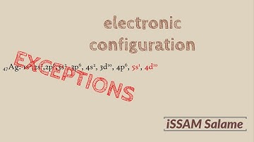 Electronic configuration exceptions