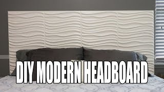 In this video I show you how I made this modern headboard with 3D wall panels that CSI wall Panels sent me. Material - 1- sheet on 