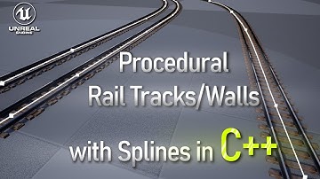 Procedural Mesh System in UE4 with C++ | Procedural Rail Track | Wall Spline System | UE4/5