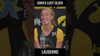 Iowa Hawkeye Lucy Olsen Has A Great Laugh #hawkeyes #shorts