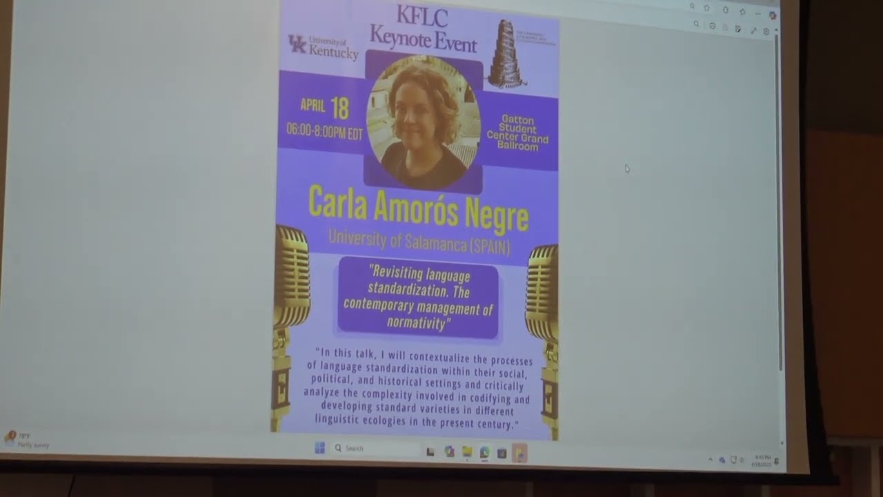KFLC Keynote Lecture 2025  - Dr. Carla Amorós Negre