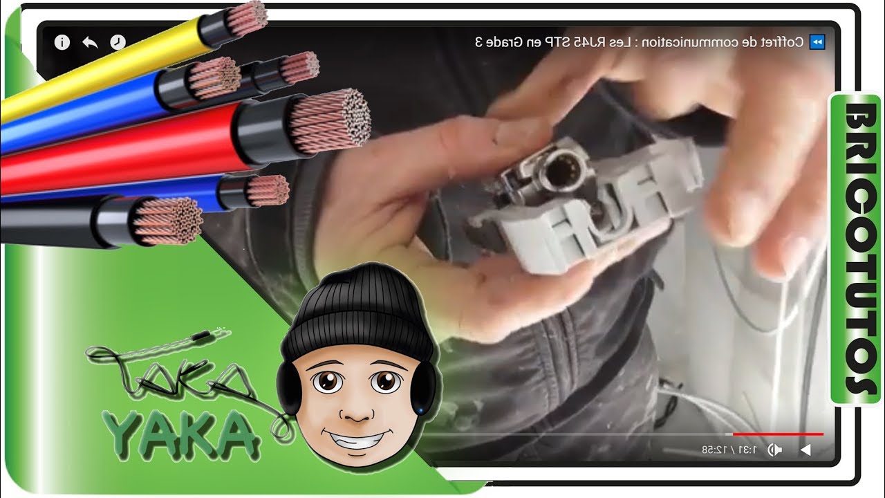 1/2 ⏩ Coffret de communication : Les RJ45 STP avec câble Grade 3 drywall anchors