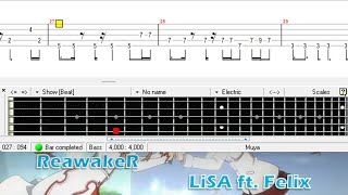 ReawakeR (Bass TAB) - LiSA, FELIX (Stray Kids)