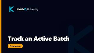 Track an Active Batch