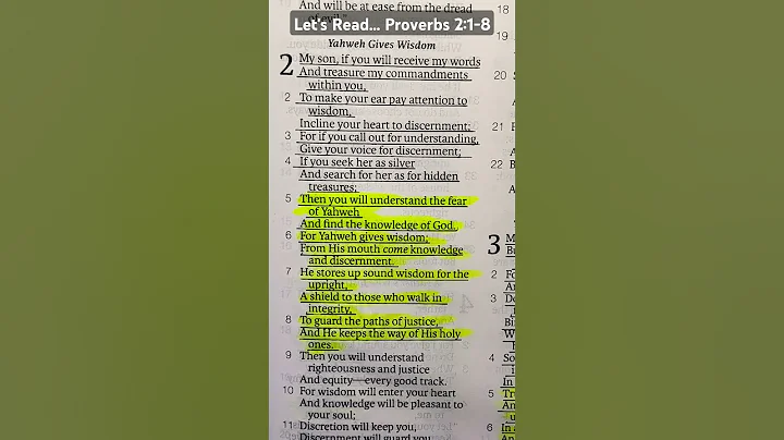 Let's Read... Proverbs 2:1-8 #shorts #letsread #bibleverse #legacystandardbible #proverbs
