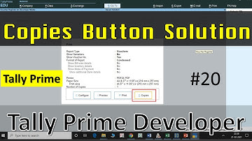 Add copies Button in Tally Prime (Customization) | Tally Developer Course Prime TDL Code Tutorial#20