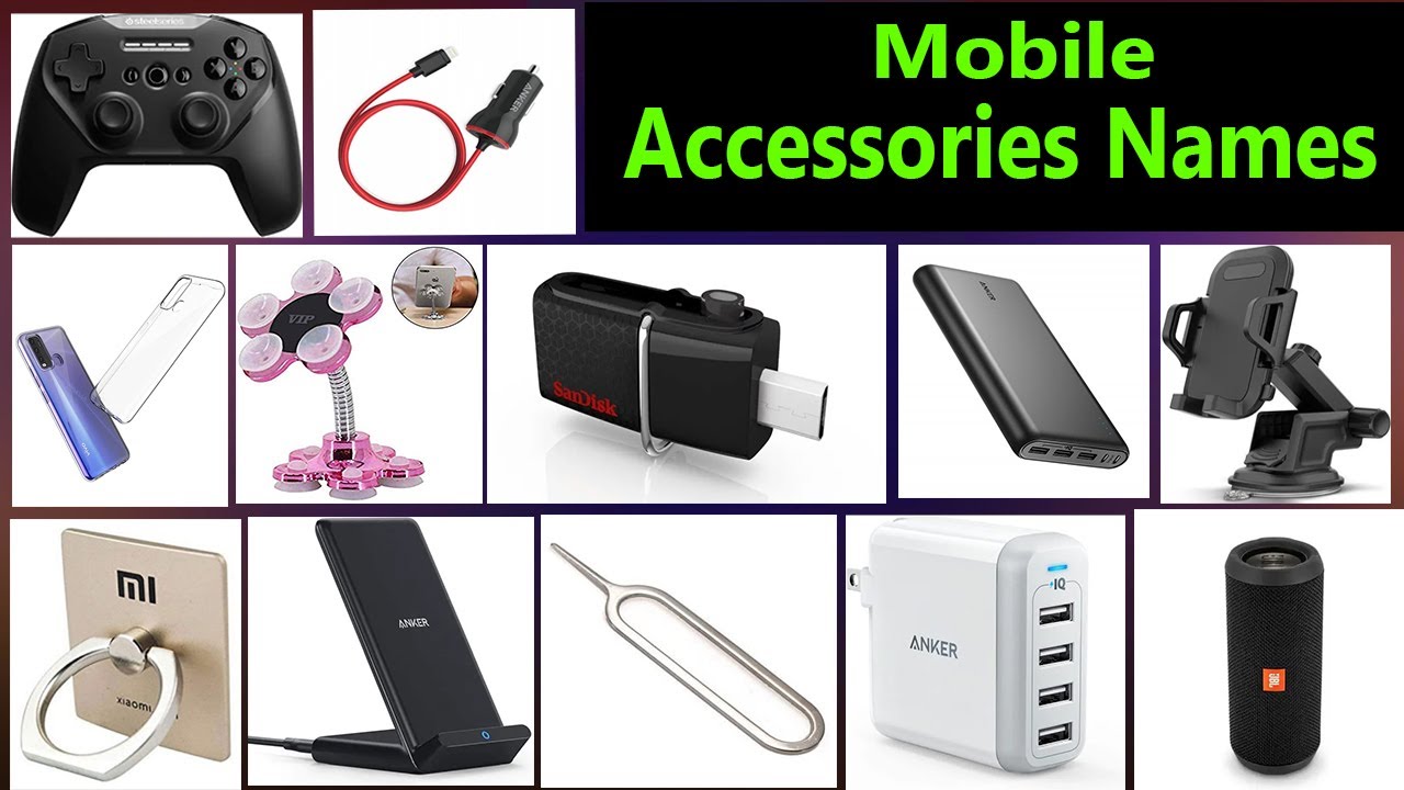 Mobile Accessories Name. Types of Mobile Accessories. Phone Gadget name list. Mobile accesories list YouTube