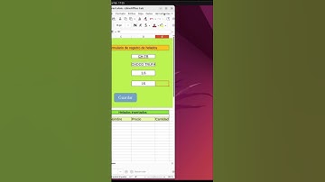 Cómo crear un formulario con macros y guardar los datos en tablas #videosshorts #shorts #libreoffice