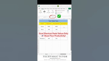 Excel Shortcut: Paste Values Only 🚀 | Boost Your Productivity! #excel #excelshorts