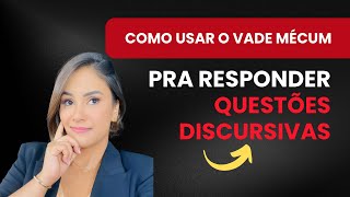 How to use the Vademecum to answer discursive questions screenshot 2