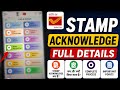 Stamp acknowledge kse kre | full details video| By post-info #indiapost #branchpostmaster