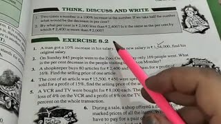 Ex-8.2 Chapter -8 Comparing Quantity || Class 8th Maths