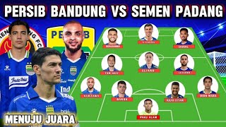 Siap Kalahkan Semen Padanginilah Formasi Line Up Persib Bandung Vs Semen Padang Fc Bri Super League