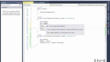 019 مدى المتغيرات وخيارات المتغيرات في VB (Visual Studio 2015, Visual Basic, Visual C Sharp)