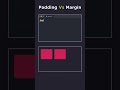 Padding vs margin  html  css