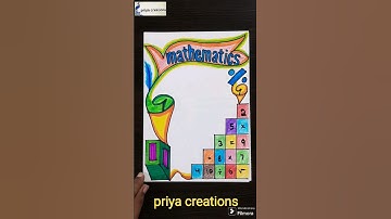 mathematic border design on paper/how to decorate front page of file/math Project page design idea