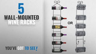 Top 10 Wall-Mounted Wine Racks [2018]: Sorbus Wall Mount Wine/Towel Rack (Holds 6 Bottles) ...