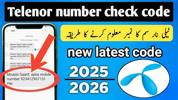 Telenor Number Check Code | Telenor Ka Number Check Karne Ka Tarika