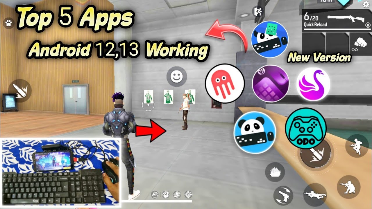 Top 5 Apps Android 12,13 Working Keyboard Mouse On FF / Keyboard Mouse