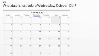 Full AdaptedMind Math - Reading a Calendar, Part 2 - Question #5 News