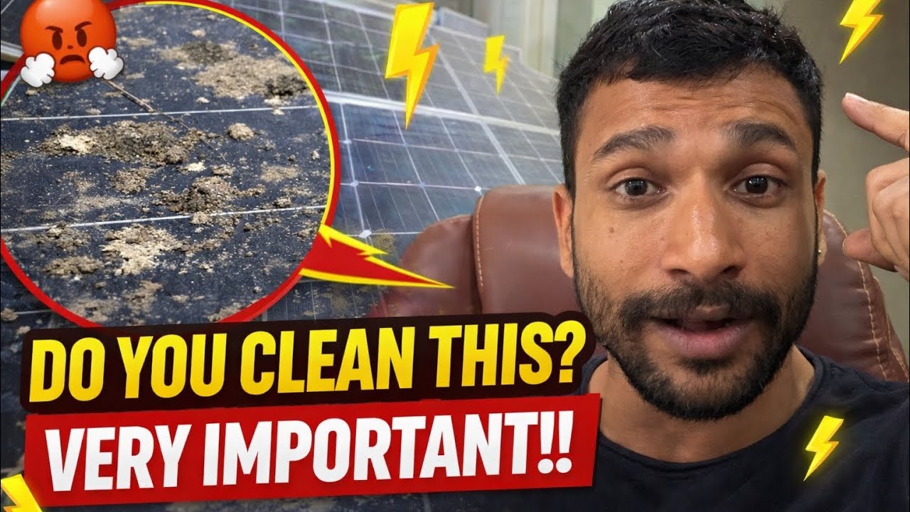 Solar panels work best when they’re clean! 🌞 Dust and dirt can reduce energy output??