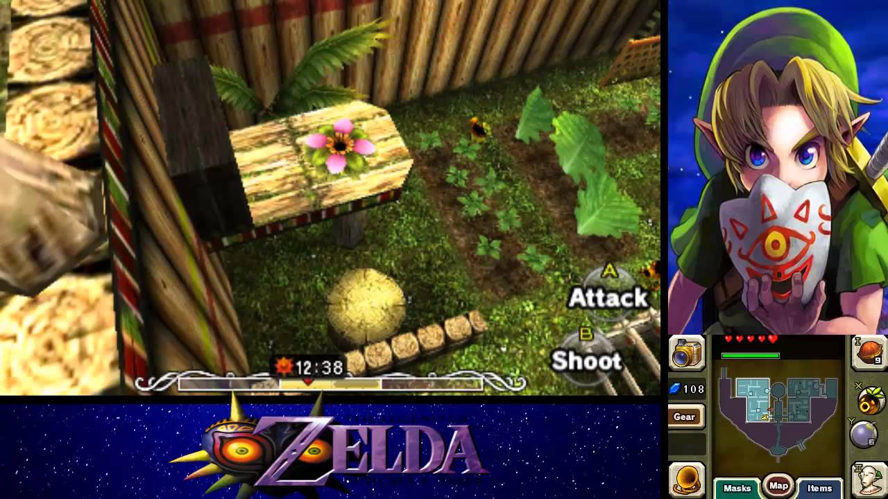 The Legend of Zelda: Majora's Mask 3D 100% Walkthrough Part 5 - Deku Palace / Woodfall