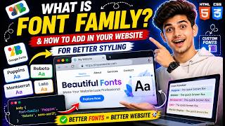 What is Font Family How to Add Custom Fonts in Your Website Using HTML & CSS