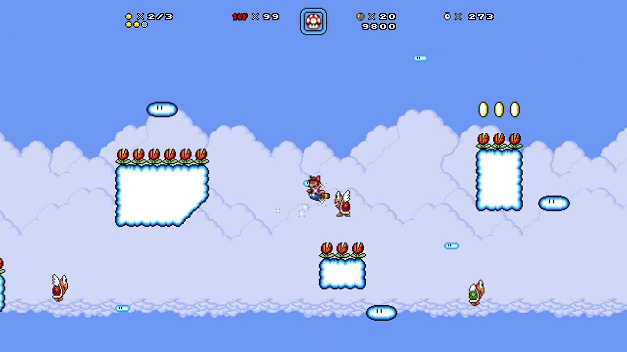 Super Mario Bros. X (SMBX2) Beta 5.2 Custom Level - Flying P-Wing