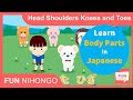 Learn how to say body parts in japanese  head sholders knees and toes in japanese