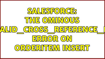 Salesforce: The Ominous INVALID_CROSS_REFERENCE_KEY Error on OrderItem Insert