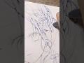 大好きな髪の毛の線画をただひたすら描く動画。#イラスト #イラストメイキング #illustration #drawing #art #shorts #short #アナログ