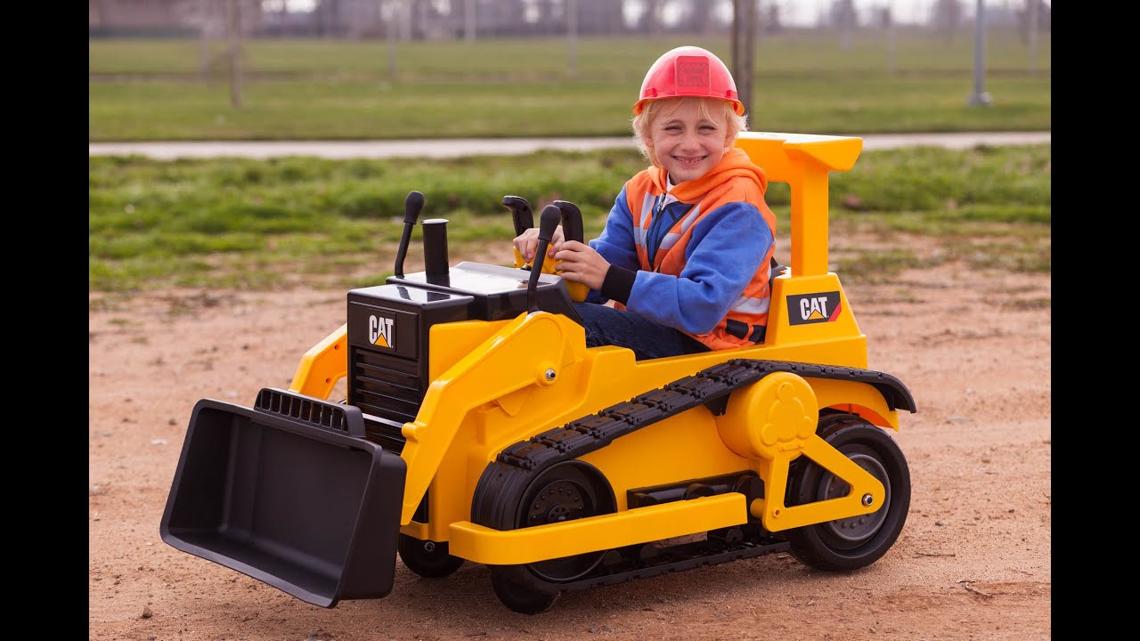 cat bulldozer riding toy