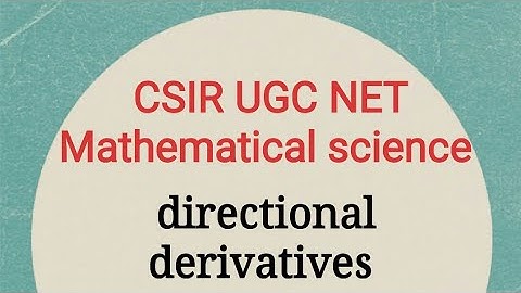 Directional derivative
