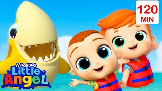 Sharks vs Little Angel! 📖 Moonbug Kids 📖 Learning Corner