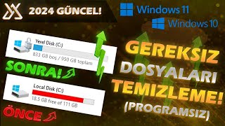 WİNDOWS GEREKSİZ DOSYALARI TEMİZLEME! (+200 GB ALAN KAZAN)