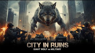 City In Ruins Giant Wolf Vs Military