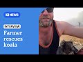 Farmer rescues koala from Victorian bushfires | ABC NEWS