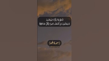 سورة الجن الآية ٢٢ الى ٢٥ بصوت الشيخ محمد صديق المنشاوي