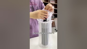 How To Wrap Wine Bottle For Protection?-Inflatable Air Column Bag #shorts #packaging