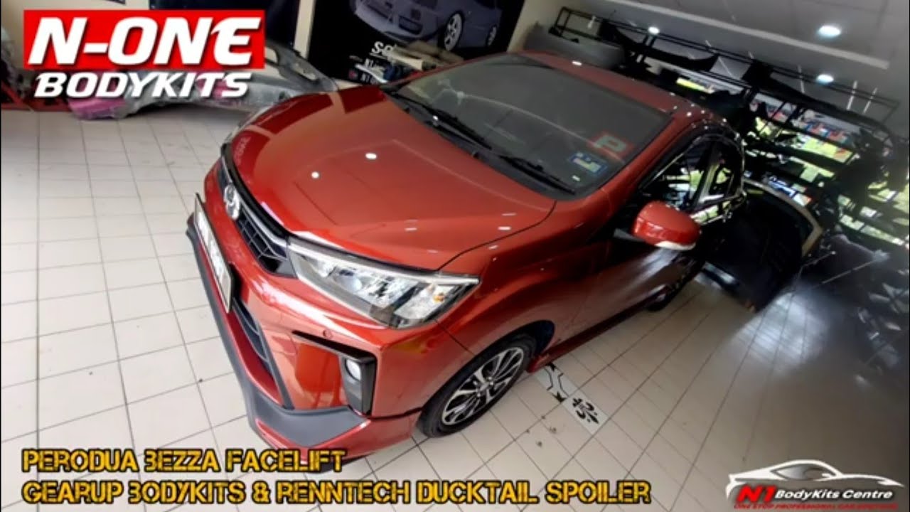perodua bezza facelift gearup bodykits & renntech ducktail spoiler ...