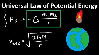Universal Law of Gravitational Potential Energy Physics Problems