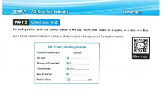 SIMPLY Cambridge A2 Key for Schools   Test 2   Part 2
