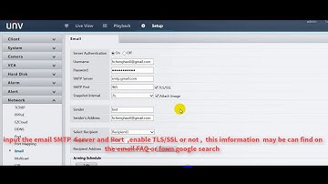 How to configure  motion alarm trigger to send email