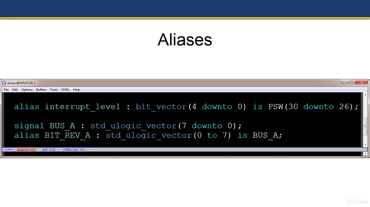 Aliases | VHDL | Tutorial 20