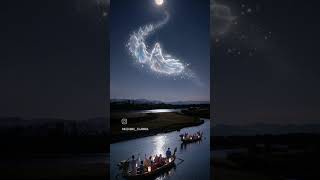 月夜をAI作品にしてみました。　竹取物語に。AI遊びは楽しい👍☺ #角館 #moon #ai#竹取物語#月夜#物語#aiart #akita #japan