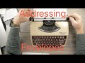 Typewriter Video Series Episode 345: Addressing Envelopes