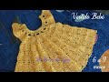 Vestido Bebe Crochet Amarillo 6 a 9 meses Facil Tutorial Paso a Paso. Parte 2 de 2