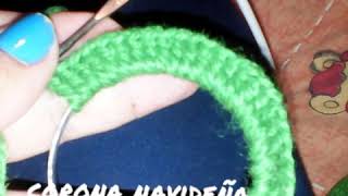 Corona de navidad en crochet